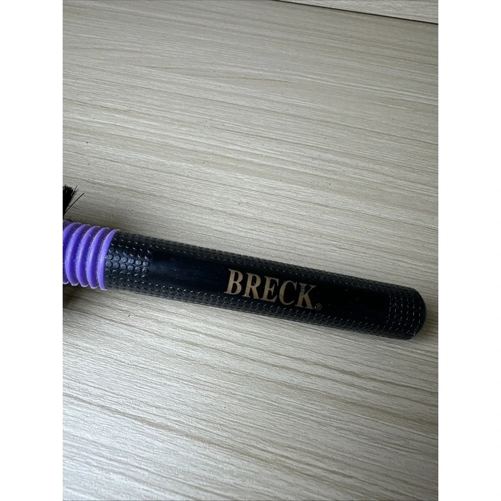 Vintage Breck Round Hair Brush Black Purple 90s